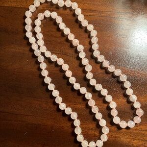 Rose Quartz Necklace -- 30"